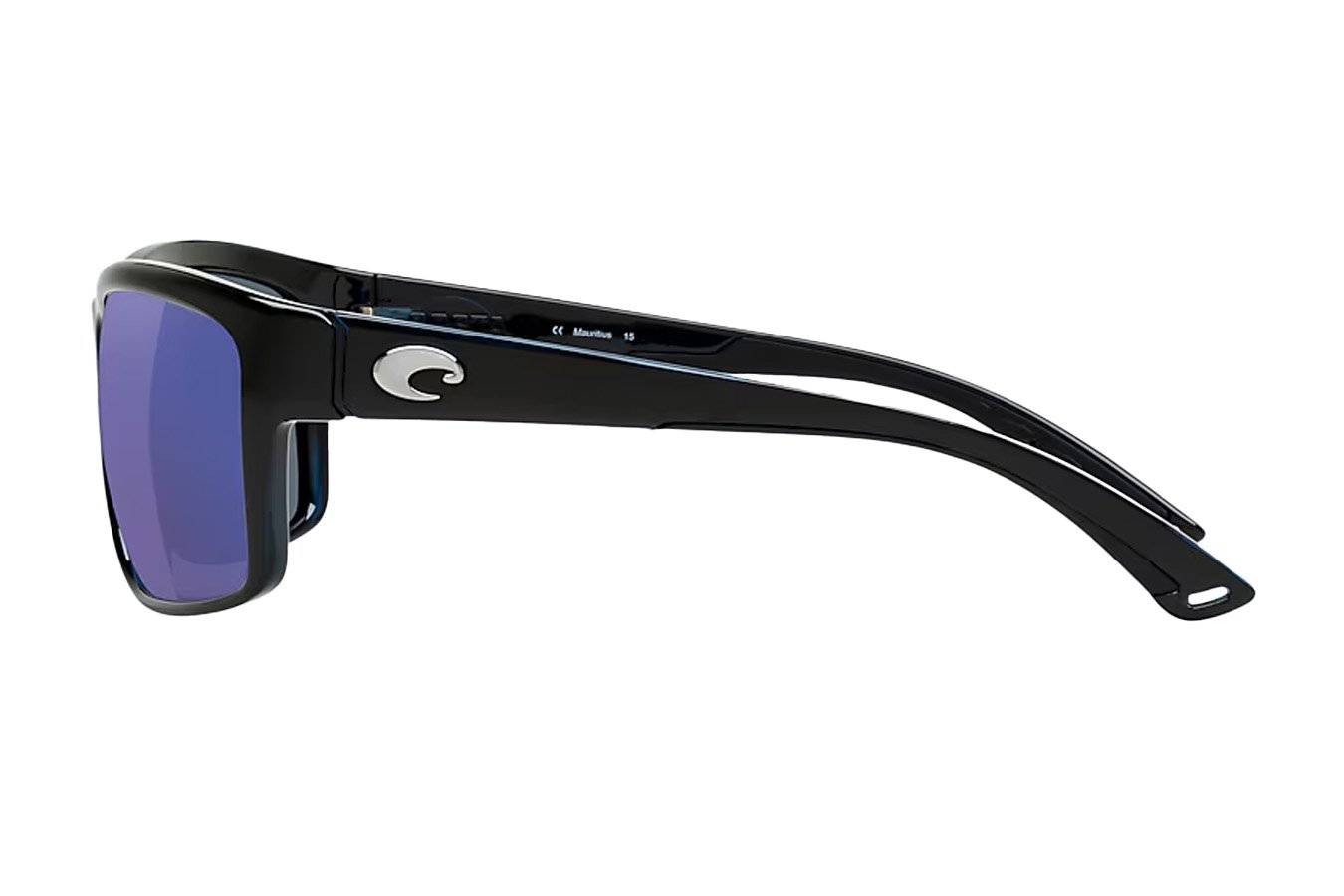 COSTA DEL MAR Mag Bay Shiny Black Frames with Blue Mirror Lenses